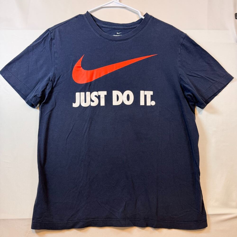 Nike The Nike Tee Just Do It Swoosh Logo Graphic T Shirt Black Men's Size Medium